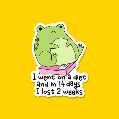 I Went on a Diet Vinyl Die Cut Sticker