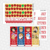 Just One Bite Printable Planner Stickers PNG Digital Download Monthly Kit