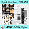 Kooky Family Printable Planner Stickers PNG Digital Download Weekly Vertical Kit