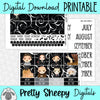 Kooky Family Printable Planner Stickers PNG Digital Download Monthly Kit