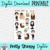 Kooky Family Printable Stickers PNG Digital Download