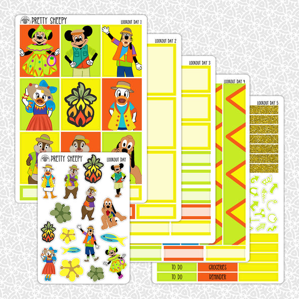 Lookout Day Weekly Planner Stickers Collection