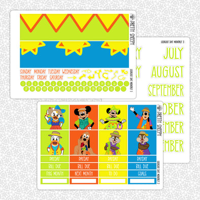 Lookout Day Monthly Kit for EC Planner | Monthly Planner Stickers