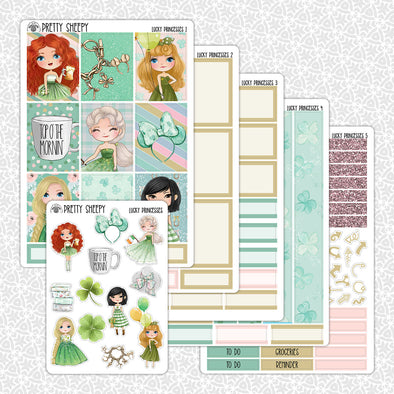 Lucky Princesses Weekly Planner Stickers Collection