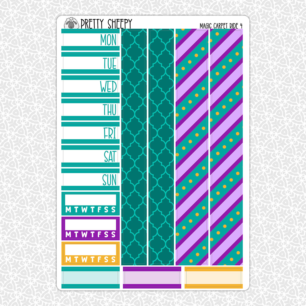 Magic Carpet Sticker Magic Carpet Ride Weekly Planner Stickers Collection – Pretty Sheepy