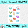 Magical Books Printable Stickers PNG Digital Download