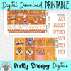 Magical Fall Printable Planner Stickers PNG Digital Download Monthly Kit