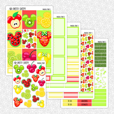 Magical Fruit Planner Stickers Collection
