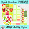 Magical Fruit Printable Planner Stickers PNG Digital Download Weekly Vertical Kit