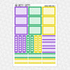 Magical Mardi Gras Weekly Planner Stickers Collection