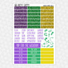 Magical Mardi Gras Weekly Planner Stickers Collection