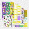 Magical Mardi Gras Printable Planner Stickers PNG Digital Download Weekly Vertical Kit
