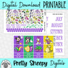 Magical Mardi Gras Printable Planner Stickers PNG Digital Download Monthly Kit