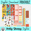 Magical Miles Printable Planner Stickers PNG Digital Download Weekly Vertical Kit