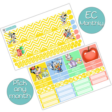 Magical Schoolhouse Monthly Kit for EC Planner - Pick ANY Month! | Monthly Planner Stickers