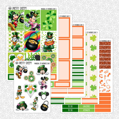 Magical St Patrick's Day Weekly Planner Stickers Collection