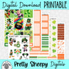Magical St. Patrick's Day Printable Planner Stickers PNG Digital Download Weekly Vertical Kit
