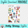 Main Street USA Printable Stickers PNG Digital Download
