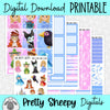 Make it Pink, Make it Blue Printable Planner Stickers PNG Digital Download Weekly Vertical Kit