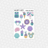 Mermaid Park Princess Weekly Planner Stickers Collection