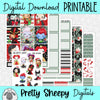 Merry Villainmas Printable Planner Stickers PNG Digital Download Weekly Vertical Kit
