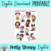 Merry Villainmas Printable Stickers PNG Digital Download