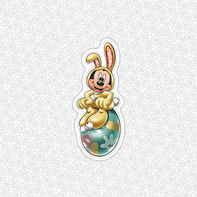 Easter Bunny Mouse Easy Peel Premium Vinyl Die Cut Sticker