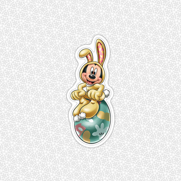 Easter Bunny Mouse Easy Peel Premium Vinyl Die Cut Sticker