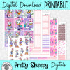 Miss Duck Printable Planner Stickers PNG Digital Download Weekly Vertical Kit