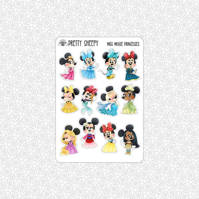 Miss Mouse Princesses Stickers