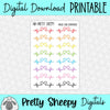 Mouse Heartbeats Printable Stickers PNG Digital Download