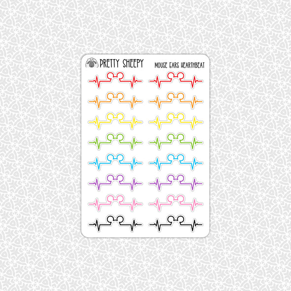 Mouse Heartbeat Stickers