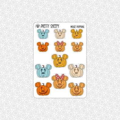 Mouse Pumpkins Stickers