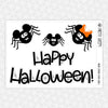 Mouse Spiders Halloween Static Cling Set