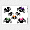 Mouse Spiders Halloween Static Cling Set