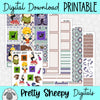 New Groove Printable Planner Stickers PNG Digital Download Weekly Vertical Kit