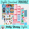 Ohana Printable Planner Stickers PNG Digital Download Weekly Vertical Kit