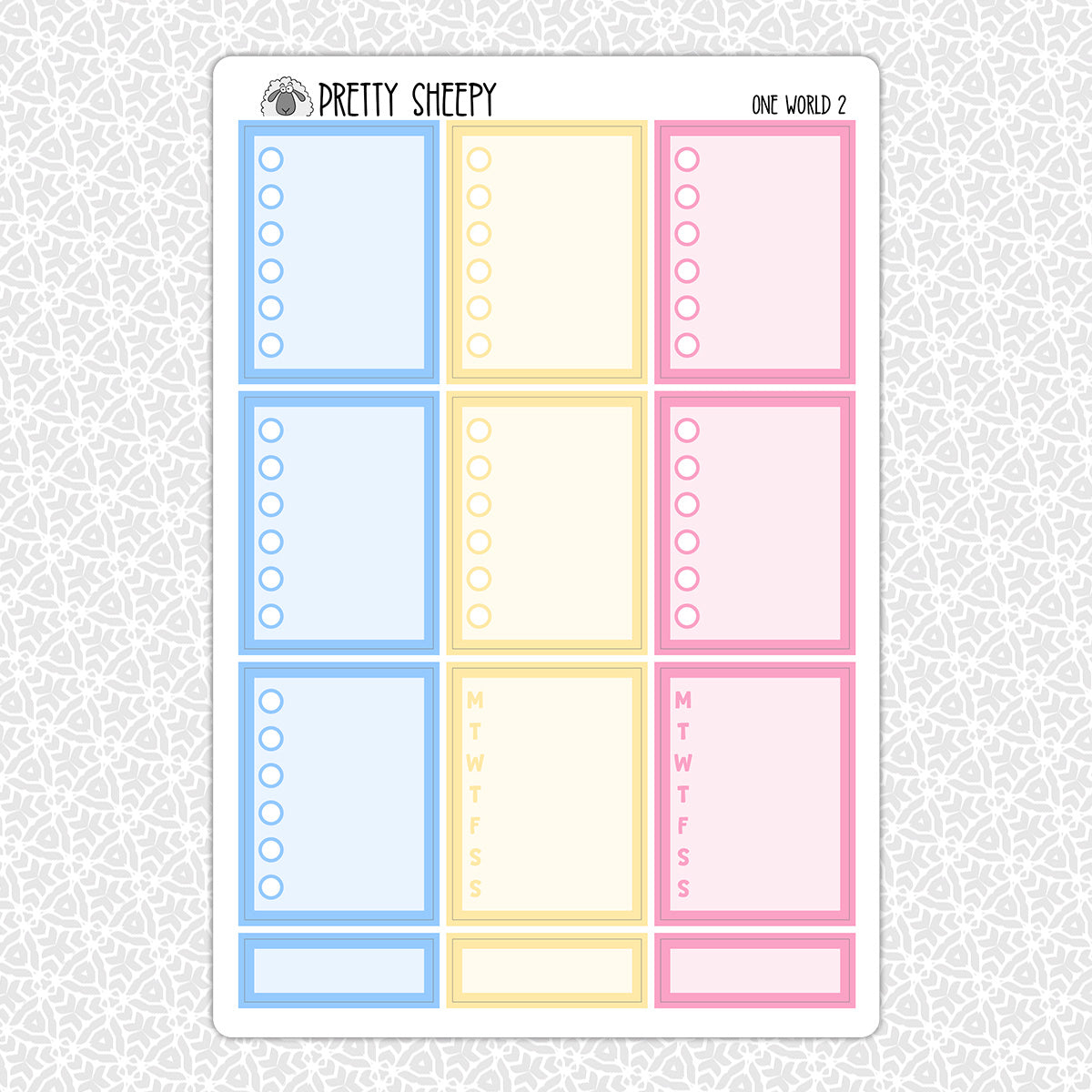 One World Weekly Planner Stickers Collection – Pretty Sheepy