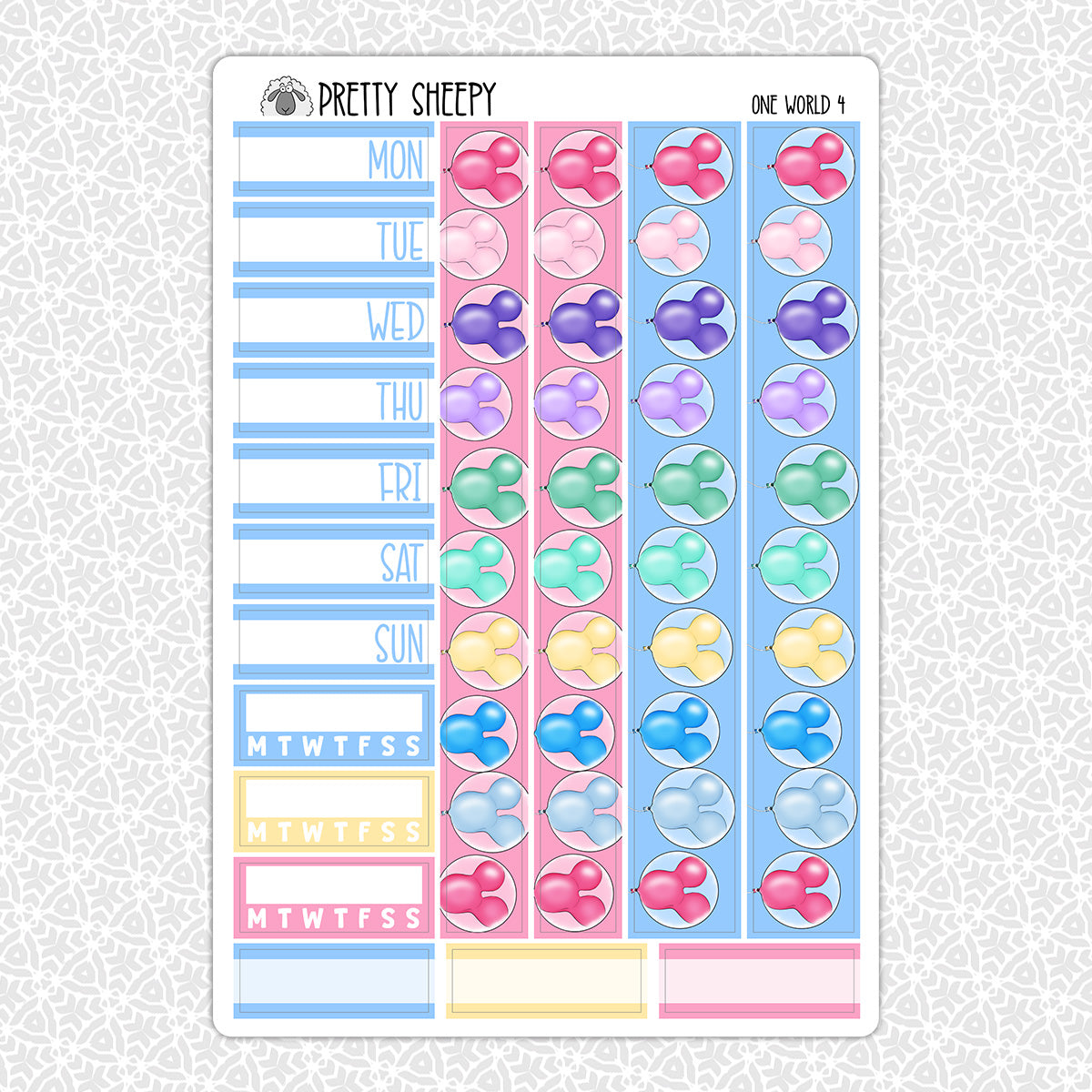 One World Weekly Planner Stickers Collection – Pretty Sheepy