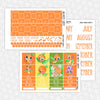 Orange Thoughts Printable Planner Stickers PNG Digital Download Monthly Kit