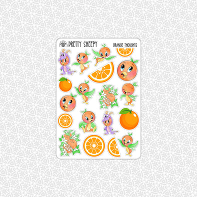 Orange Thoughts Stickers