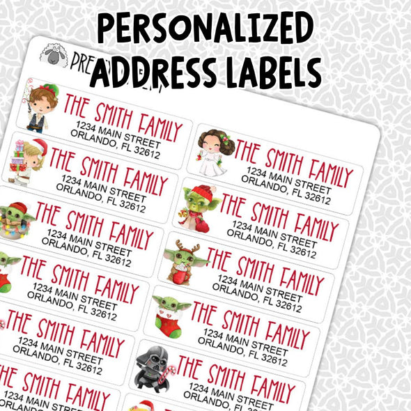 CUSTOM Christmas Address Labels | Galactic Christmas