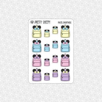 Pastel Backpacks Stickers