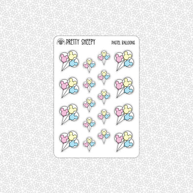 Pastel Balloons Stickers