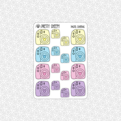 Pastel Cameras Stickers