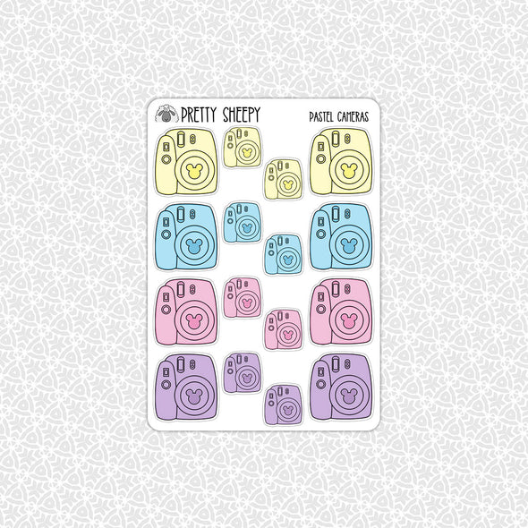 Pastel Cameras Stickers