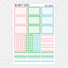 Pastel Christmas Printable Planner Stickers PNG Digital Download Weekly Vertical Kit