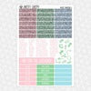 Pastel Christmas Printable Planner Stickers PNG Digital Download Weekly Vertical Kit