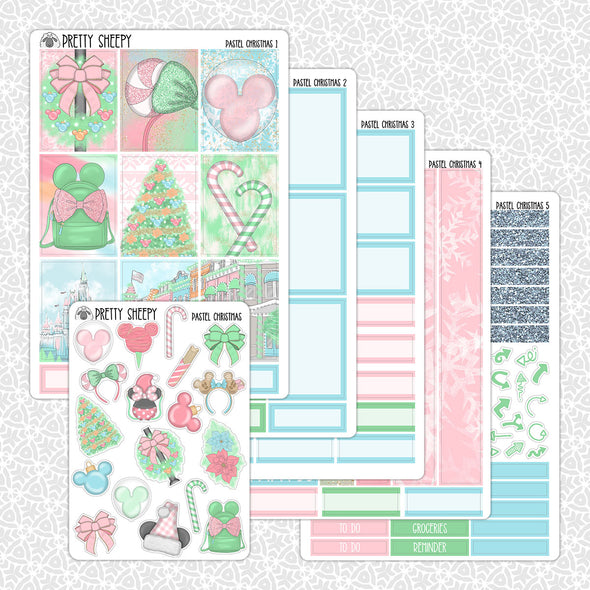 Pastel Christmas Weekly Planner Stickers Collection