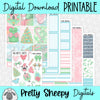 Pastel Christmas Printable Planner Stickers PNG Digital Download Weekly Vertical Kit